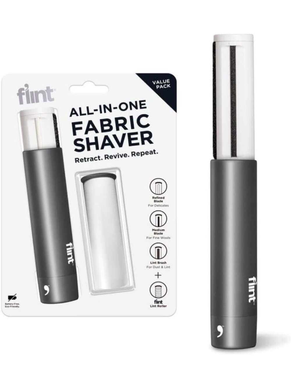 Compact All-in-One Fabric Shaver & Lint Remover - Travel-Friendly, Eco-Friendly